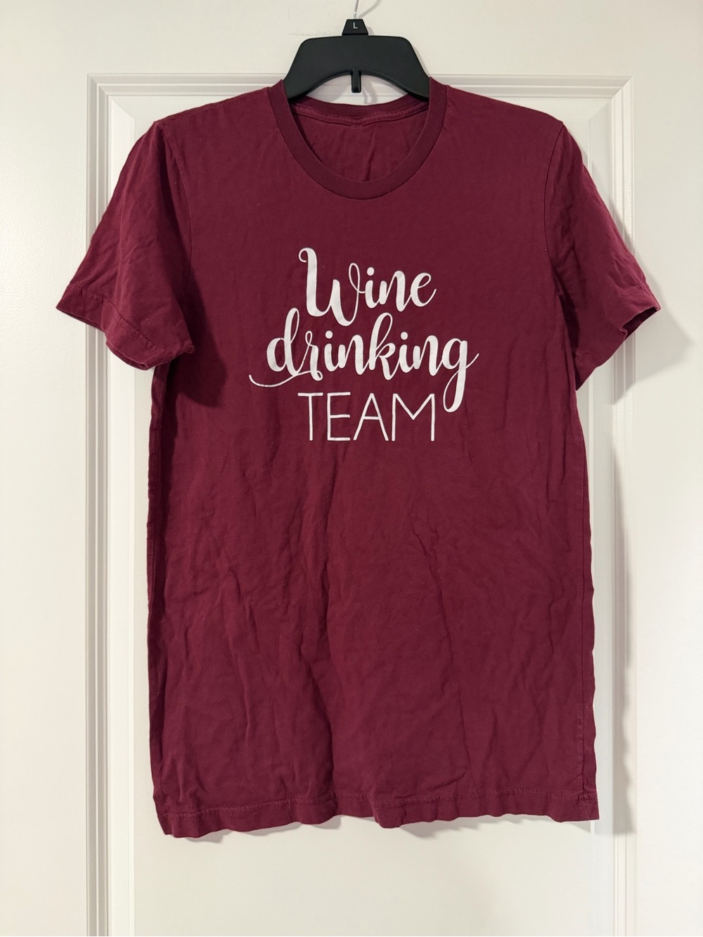 Macy's Burgundy "Wine Drinking Team" Graphic Tee